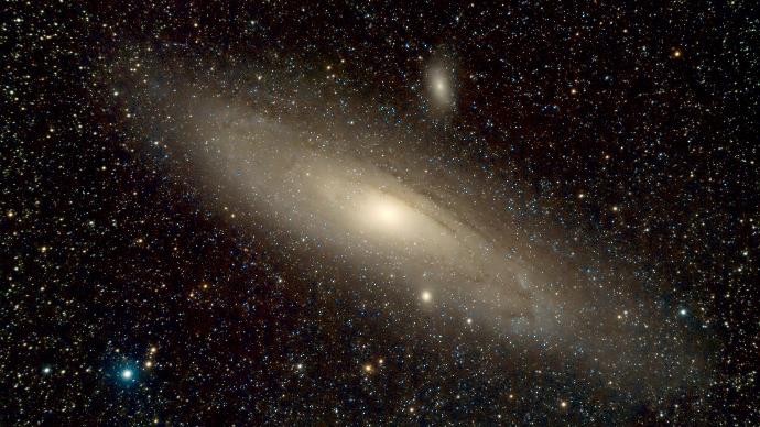 Unsere Nachbargalaxie M31,  aufgenommen am 04. August 2021   Bild: Hermann Schwarzer